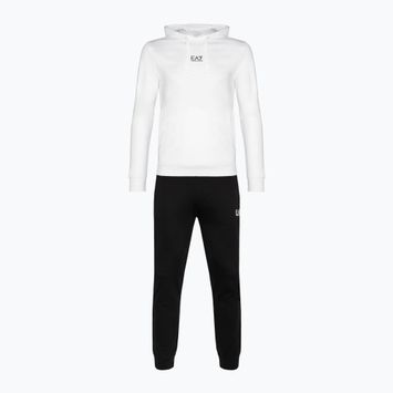 Pánska tepláková súprava EA7 Emporio Armani Train Core ID Hoodie Coft white/black