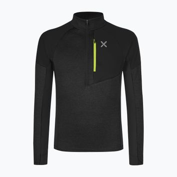 Pánska mikina Montura Thermal Grid 2 Anorak black/ lime green