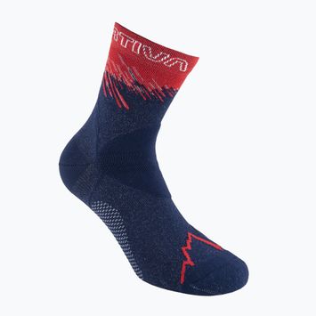 Bežecké ponožky La Sportiva Ultra Running deep sea/cherry tomato