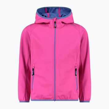 Detská softshellová bunda CMP Fix Hood fuxia