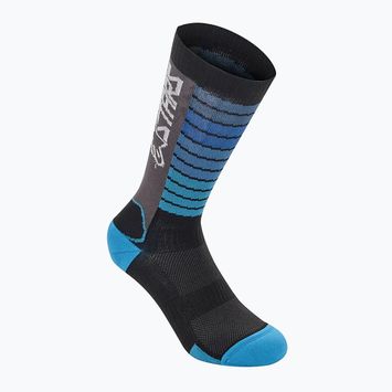 Cyklistické ponožky Alpinestars Drop 22 black/aqua