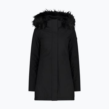 Dámska bunda do dažďa CMP Coat Zip Hood čierna 32K3196F/U91