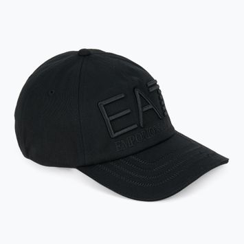 EA7 Emporio Armani Train Logo Series Vyšívaná baseballová čiapka čierna