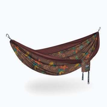 Turistická hojdacia sieť ENO DoubleNest Print tropic/merlot