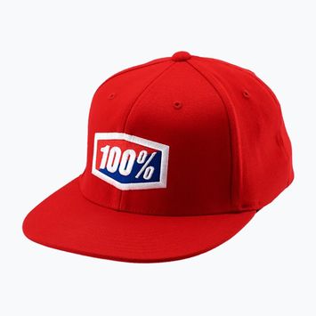 Pánska čiapka 100% Official J-Fit Flexfit červená 20040-003-17