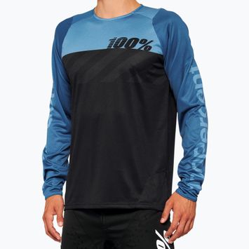 Pánsky cyklistický dres 100% R-Core black/blue 40005-00005