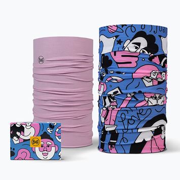 Multifunkčné šatky BUFF Coolnet UV Twin Pack Love love
