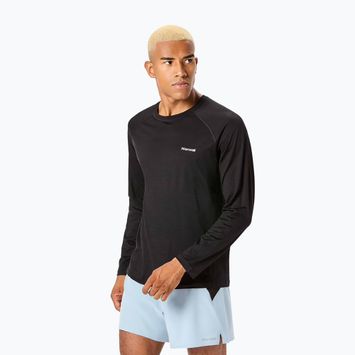 Pánske bežecké tričko NNormal Merino s dlhým rukávom black