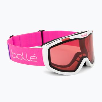 Detské lyžiarske okuliare Bollé Rocket white& pink matte/ vermillon