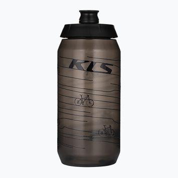Cyklistická fľaša Kellys Kolibri 550 ml transparentná čierna