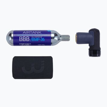 Cyklistická pumpa BBB Co2 AirPush + 1x 16g kazeta black