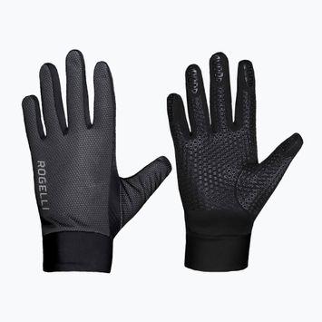 Cyklistické rukavice Rogelli Laval LW Windproof čierne