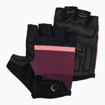 Cyklistické rukavice dámske  Rogelli Impress II burgundy/coral/black