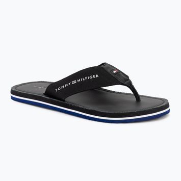 Pánske žabky Tommy Hilfiger Leather Beach Sandal black