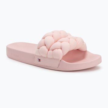 Dámske šľapky Tommy Jeans Braided Slide delicate pink