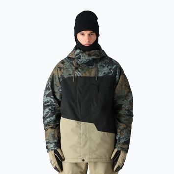 Pánska snowboardová bunda 686 Geo cypress green hemisphere colorblock