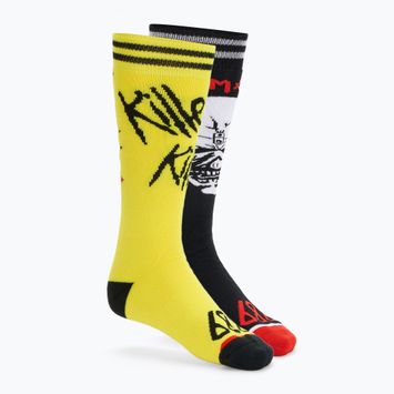 Pánske snowboardové ponožky 686 Iron Maiden black/yellow