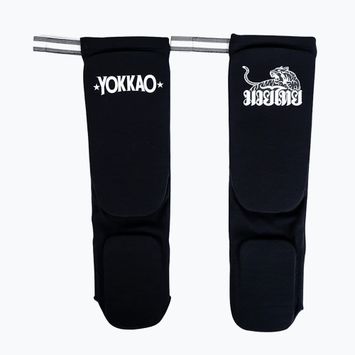 Chrániče holennej kosti YOKKAO Muay Thai Boxing black cotton