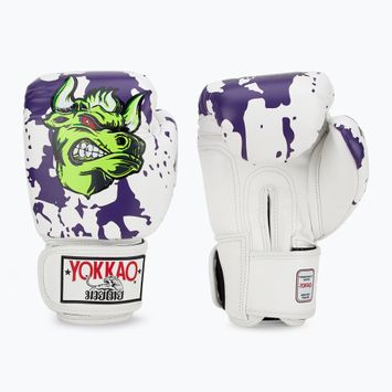 Pánske boxerské rukavice YOKKAO Angry Bull white