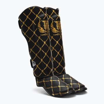Chrániče holennej kosti a chodidla Top King Chain Semi Leather black/gold