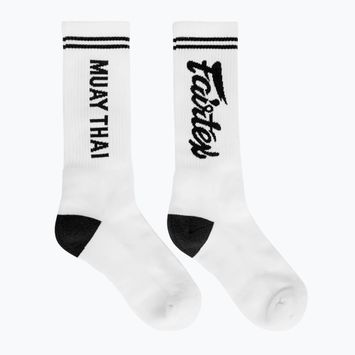 Ponožky Fairtex "Muay Thai" biele/čierne
