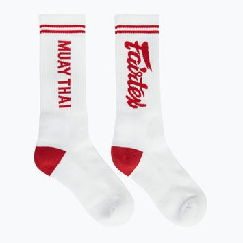 Ponožky Fairtex "Muay Thai" biele/červené