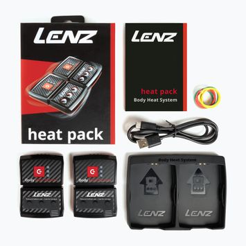 Batéria do ponožiek Lenz Heat Pack 2.0 (USB) 2 ks black/ red