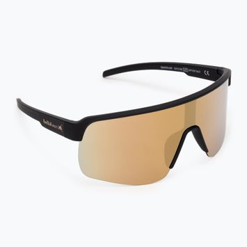 Cyklistické okuliare Red Bull Spect Dakota rubber black/smoke so zlatým zrkadlom