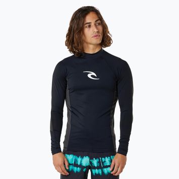 Tričko na plávanie  pánske Rip Curl Waves Upf Perf L/S s dlhým rukávom black