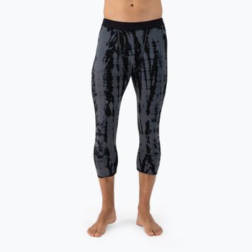Pánske termo nohavice Mons Royale Cascade Merino Base Layer 3/4 grey tie dye