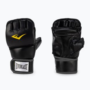 Pánske rukavice EVERLAST MMA Gloves black EV7562 na palec grapplingové rukavice