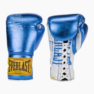 Kožené boxerské rukavice Everlast Fight  modré