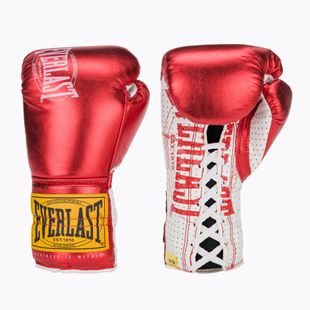 Kožené boxerské rukavice Everlast Fight  červené