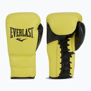 Boxerské rukavice Everlast Powerlock 2 Laced Pro Training neónovo žlté