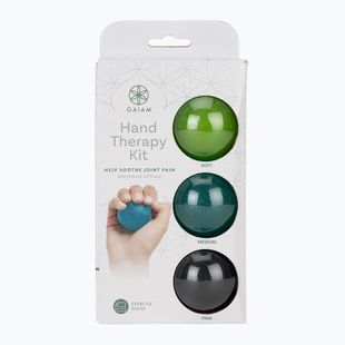 Masážne loptičky Gaiam Restore Hand Therapy Knit green/yellow/black