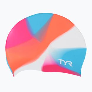 Detská plavecká čiapka TYR Tiedye Silicone Multicolor Jr pink/blue/orange