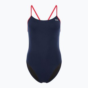 Dámske jednodielne plavky TYR Hexa Cutoutfit navy/red
