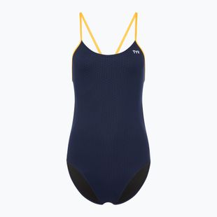 Dámske jednodielne plavky TYR Hexa Cutoutfit navy/gold