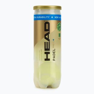 HEAD Padel Pro S+ padelové loptičky 3 ks. žlté