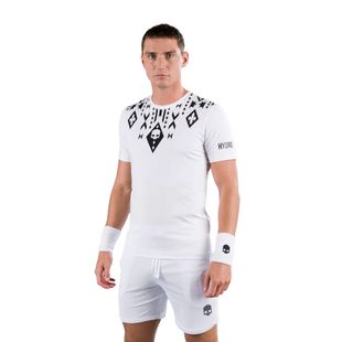 Pánske tenisové tričko HYDROGEN Tribal Tech white T00530001