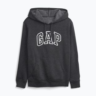 Dámska mikina GAP V-Gap Heritage PO HD charcoal heather