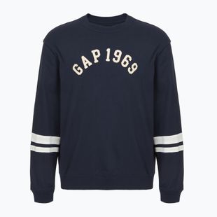 Pánska mikina GAP Logo Piping Crewneck blue navy