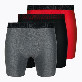 Pánske boxerky Under Armour Perf Tech 6in 3 pary red/grey/black