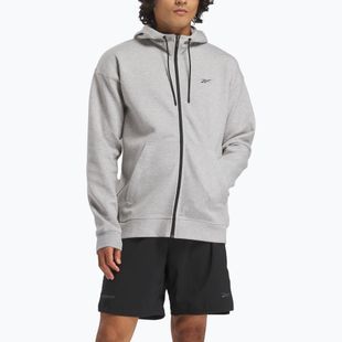 Pánska mikina Reebok Athlete Full Zip medium grey heather