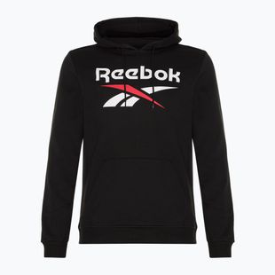 Pánska mikina Reebok Identity Big Logo Fleece Hoodie black/white/vector red