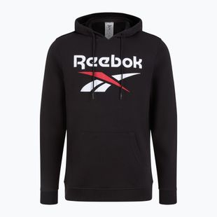 Pánska mikina s kapucňou Reebok Identity Big Logo FT black/white/vector red