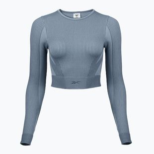 Dámske tréningové tričko s dlhým rukávom Reebok RBK Lab Seamless Crop upgrade blue