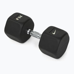 Pogumovaná činka Nike Strength Hex Dumbbell 22,5 kg black/white