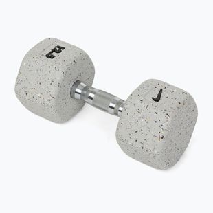Pogumovaná činka Nike Strength Grind Hex Dumbbell 12,5 kg wolf grey