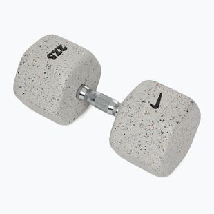 Gumovaná činka Nike Strength Grind Dumbbell 27,5 kg wolf grey